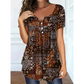 Camiseta casual de escote en V para mujer