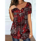 Camiseta casual de escote en V para mujer