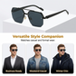 🔥 Gafas de Sol Geométricas Estilo Urbano para Hombre – Marco Metal & PC – Protección UV400 🕶️