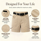 Shorts casuales elásticos para mujer con bolsillos funcionales
