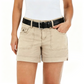 Shorts casuales elásticos para mujer con bolsillos funcionales