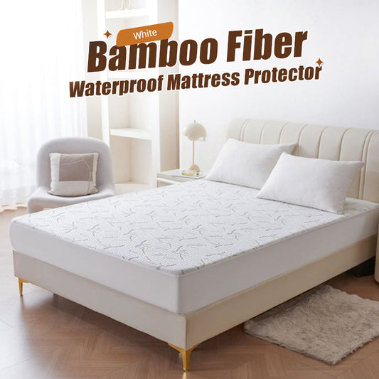 Protector de colchón impermeable de fibra de bambú