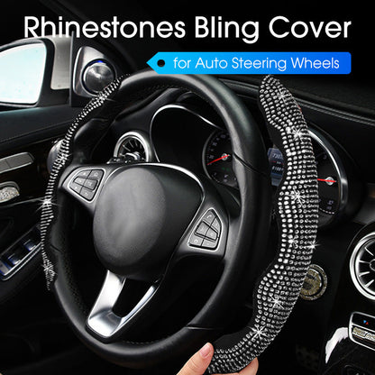 Funda de brillo de pedrería para volantes de automóviles
