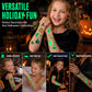Tatuajes Temporales Luminosos de Halloween para Niños Pegatinas impermeables brillantes de dibujos animados