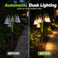 Decoraciones exteriores para jardines con luces solares
