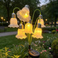 Decoraciones exteriores para jardines con luces solares