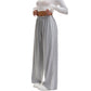 Pantalones deportivos chic de mujer con cordón de rayas, pantalones casuales retro de poliéster rectos para ropa deportiva de gimnasio, pantalones con cordón, pantalones largos