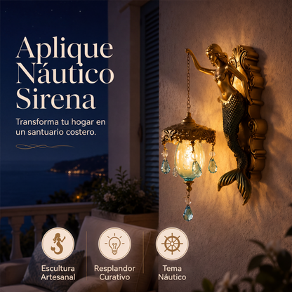 Aplique de pared de sirena estilo vintage