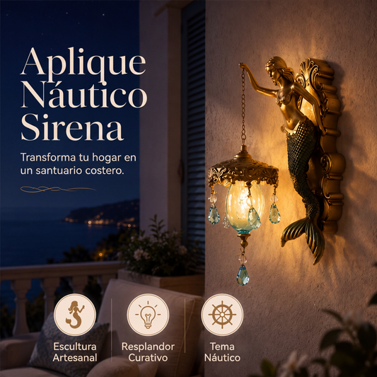 Aplique de pared de sirena estilo vintage