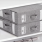 🎁 ¡50% de Descuento! 🛏️ Caja Organizadora Plegable para Juegos de Sábanas – Tela Tipo Lino, Ventana Transparente y Cierre para Ropa de Cama Queen/King 📦