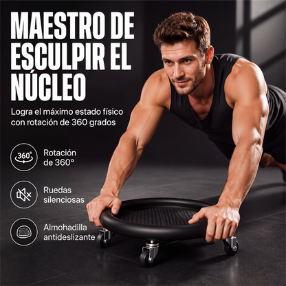 Rueda de disco para abdominales con alfombrilla para las rodillas