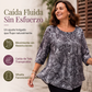 Blusa de mujer talla grande con estampado de cachemira