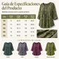 Blusa de mujer talla grande con estampado de cachemira