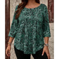 Blusa de mujer talla grande con estampado de cachemira
