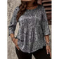 Blusa de mujer talla grande con estampado de cachemira