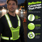 Chaleco reflectante de alta visibilidad, tren de seguridad ajustable con bolsillo