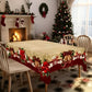 Mantel Navideño Festivo Clásico – Diseños Navideños, Resistente a Derrames y Fácil de Limpiar