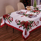 Mantel Navideño Festivo Clásico – Diseños Navideños, Resistente a Derrames y Fácil de Limpiar