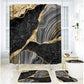 Elegante cortina de ducha de baño con patrón de mármol