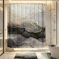 Elegante cortina de ducha de baño con patrón de mármol