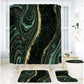 Elegante cortina de ducha de baño con patrón de mármol
