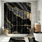 Elegante cortina de ducha de baño con patrón de mármol