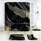 Elegante cortina de ducha de baño con patrón de mármol