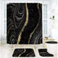 Elegante cortina de ducha de baño con patrón de mármol