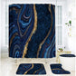 Elegante cortina de ducha de baño con patrón de mármol