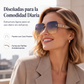 Gafas de sol cuadradas sin montura para mujer