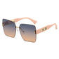 Gafas de sol cuadradas sin montura para mujer