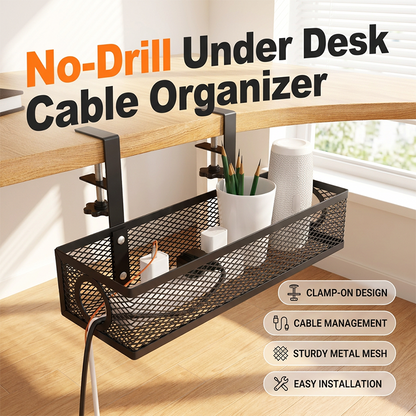 Organizador de Cables Bajo Escritorio con Abrazaderas