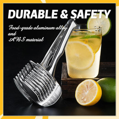 🍋¡AHORA CON UN 50 % DE DESCUENTO! Herramienta de corte «Creative Kitchen Slice», cortador manual de aleación de aluminio apto para uso alimentario, soporte para cortar rápidamente limones, tomates, cebollas y frutas y verduras blanda