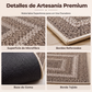 Alfombra de pasillo tejida elegante