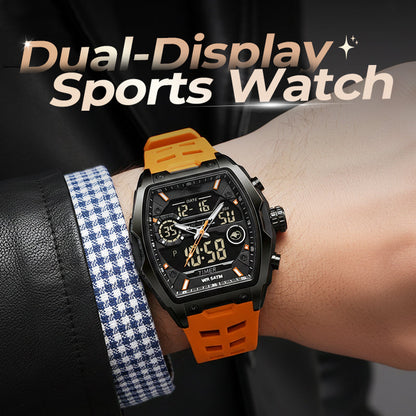 Reloj Deportivo para Hombre con Doble Pantalla y Esfera Luminosa