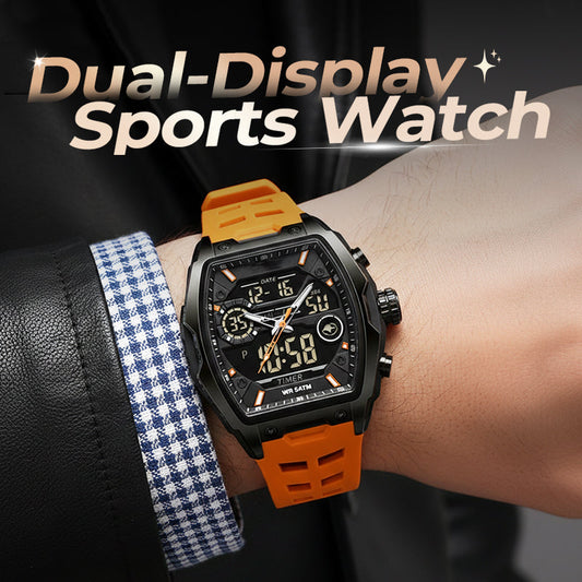 Reloj Deportivo para Hombre con Doble Pantalla y Esfera Luminosa