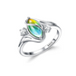 Anillo Ovalado Geométrico con Detalles de Circonia