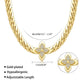 🌸 Elegante collar colgante de flores de acero inoxidable – Joyería floral delicada recubierta de PVD en oro 18k