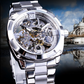 ⌚ ¡50% DE DESCUENTO AHORA! 🔧 Reloj Automático Esqueleto – Movimiento Visible, Estilo Dorado y Cuerda Automática – Para Negocios y Noche ✨