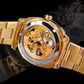 ⌚ ¡50% DE DESCUENTO AHORA! 🔧 Reloj Automático Esqueleto – Movimiento Visible, Estilo Dorado y Cuerda Automática – Para Negocios y Noche ✨