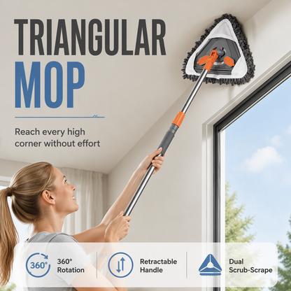 ⏳¡Oferta por Tiempo Limitado!⏰ Trapeador Triangular con Palo Extensible