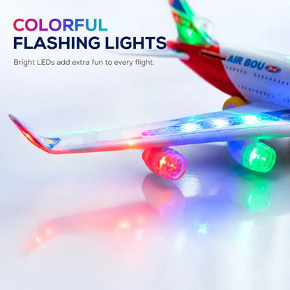 ✈️ ¡Mira cómo se eleva! – Avión modelo eléctrico con sonido realista del motor y LEDs intermitentes. 50% de descuento