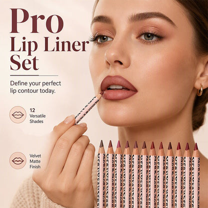 📢📢50% OFF & En stock ⏰Set de 12 Delineadores de Labios Mate en 12 Colores