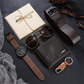 Set de Regalo para Hombre 7 Piezas con Reloj, Cartera, Cinturón, Lentes y Llavero