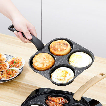 🍳 ¡AHORRA 50%! 🥞 Sartén Antiadherente de 4 Moldes – Perfecta para el Desayuno, Calor Uniforme y Fácil de Voltear – Recubrimiento de Grado Alimentario y Hierro Fundido Duradero ✨