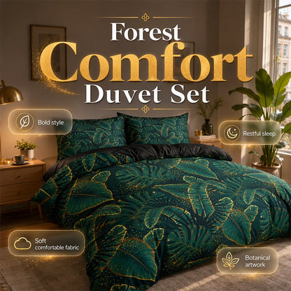📢📢¡40% DE DESCUENTO! ⏰ Set de fundas para cama de hojas de palma tropicales