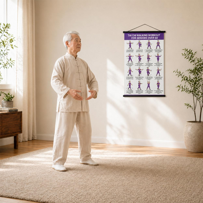 Póster de entrenamiento de Tai Chi para mayores