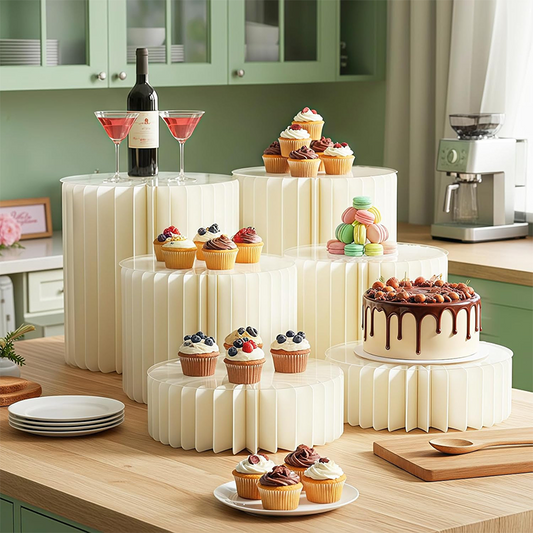 ⏳🔥¡50% DE DESCUENTO POR TIEMPO LIMITADO! ⏰🍰Soportes Cilíndricos Plegables para Fiestas💐