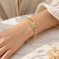 Pulsera de Eslabones de Mariposa Chapada en Oro de 18K