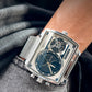 Reloj Cuadrado Luminoso para Hombre con Doble Cronógrafo